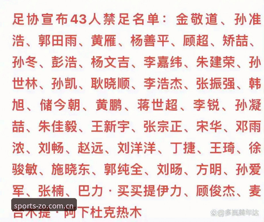 从足协第三批禁足名单看中国足球行业规范发展的关键要点